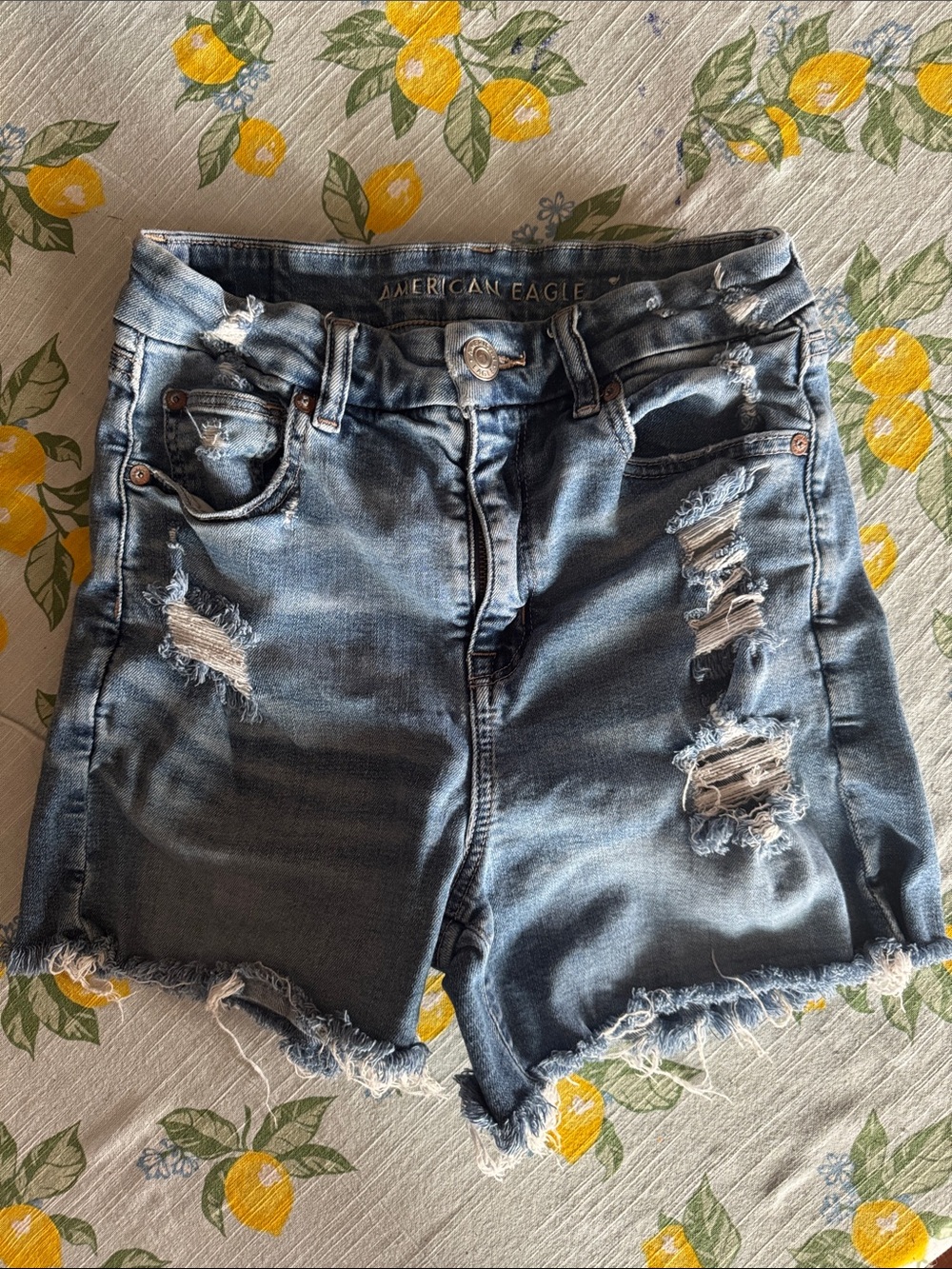 American Eagle Outfitters Distressed super stretch Denim Jean Shorts